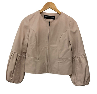 JEAN-LOUIS SCHERRER ジャン＝ルイ・シェレル 羊革 レザージャケット サイズS レディース 中古 D4