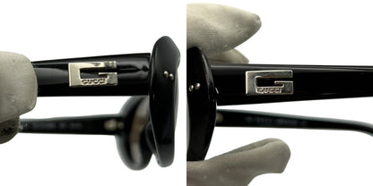 GUCCI グッチ オーバル サングラス 2413 135 ブラック レディース おしゃれ ブランド 服飾 中古 W４