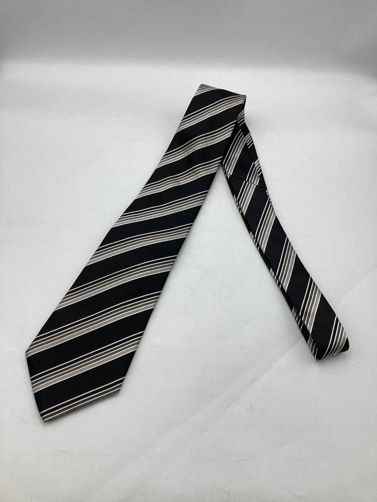 GIORGIO ARMANI ジョルジオアルマーニ シルク100％ ネクタイ レジメンタル 中古 D4