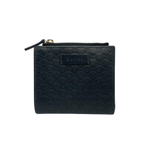 GUCCI グッチ マイクログッチシマ レザー 2つ折り財布 510318 中古 D4