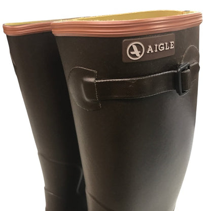 AIGLE エーグル レインブーツ 23.5cm ブラウン 37サイズ 中古 Y1