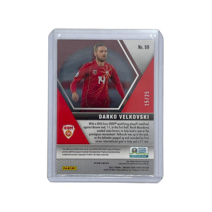 PANINI サッカーカード MOSAIC UEFA EURO PRIZM DARKO VELKOVSKI NORTH MACEDONIA 15/25 #59 中古 IT1