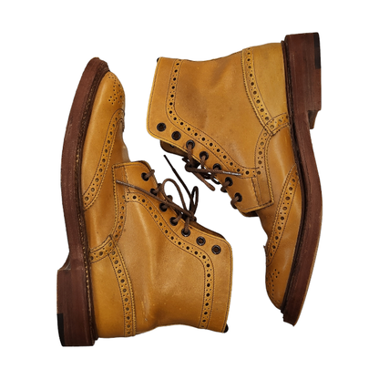 Tricher's トリッカーズ カントリーブーツ メンズ レザー レースアップ ウイングチップ ブラウン S634 STOW 中古 T1