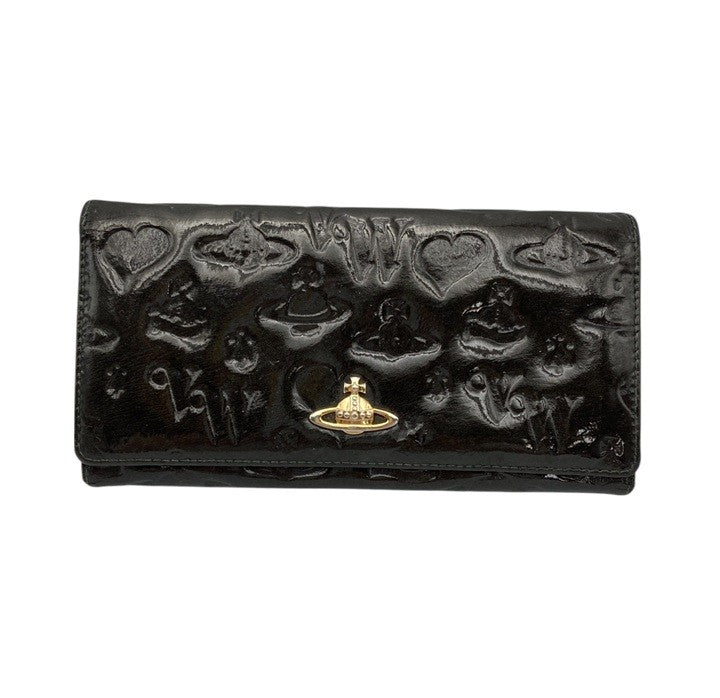 Vivienne Westwood ヴィヴィアンウエストウッド エナメル 2つ折り 長財布 中古 D4