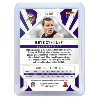 PANINI NFLカード PHOENIX NATE STANLEY MINNESOTA VIKINGS /25 #189 中古 IT1