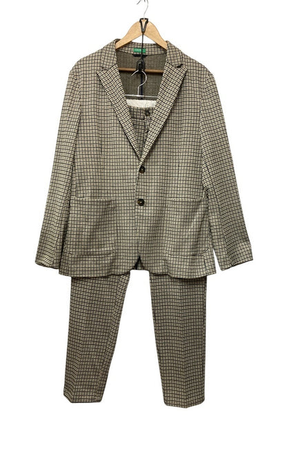 UNITED COLORS OF BENETTON ベネトン ガンクラブチェック セットアップ サイズXL メンズ 中古 D4