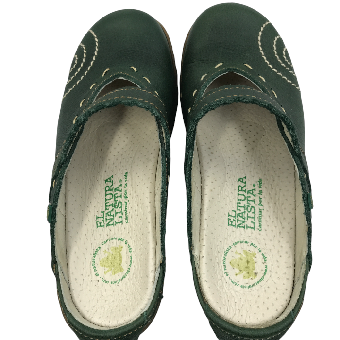 EL NATURALISTA エルナチュラリスタ イグドラシル パンプス グリーン 36(23.0cm) 靴 シューズ レディース レザー 本革 中古 KW1