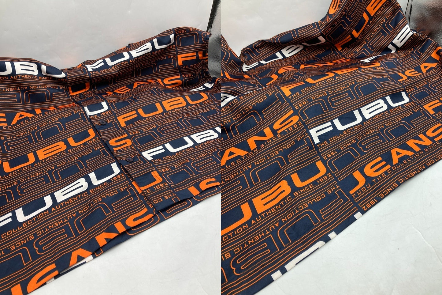 FUBU 総柄 半袖シャツ サイズXL メンズ 中古 D4