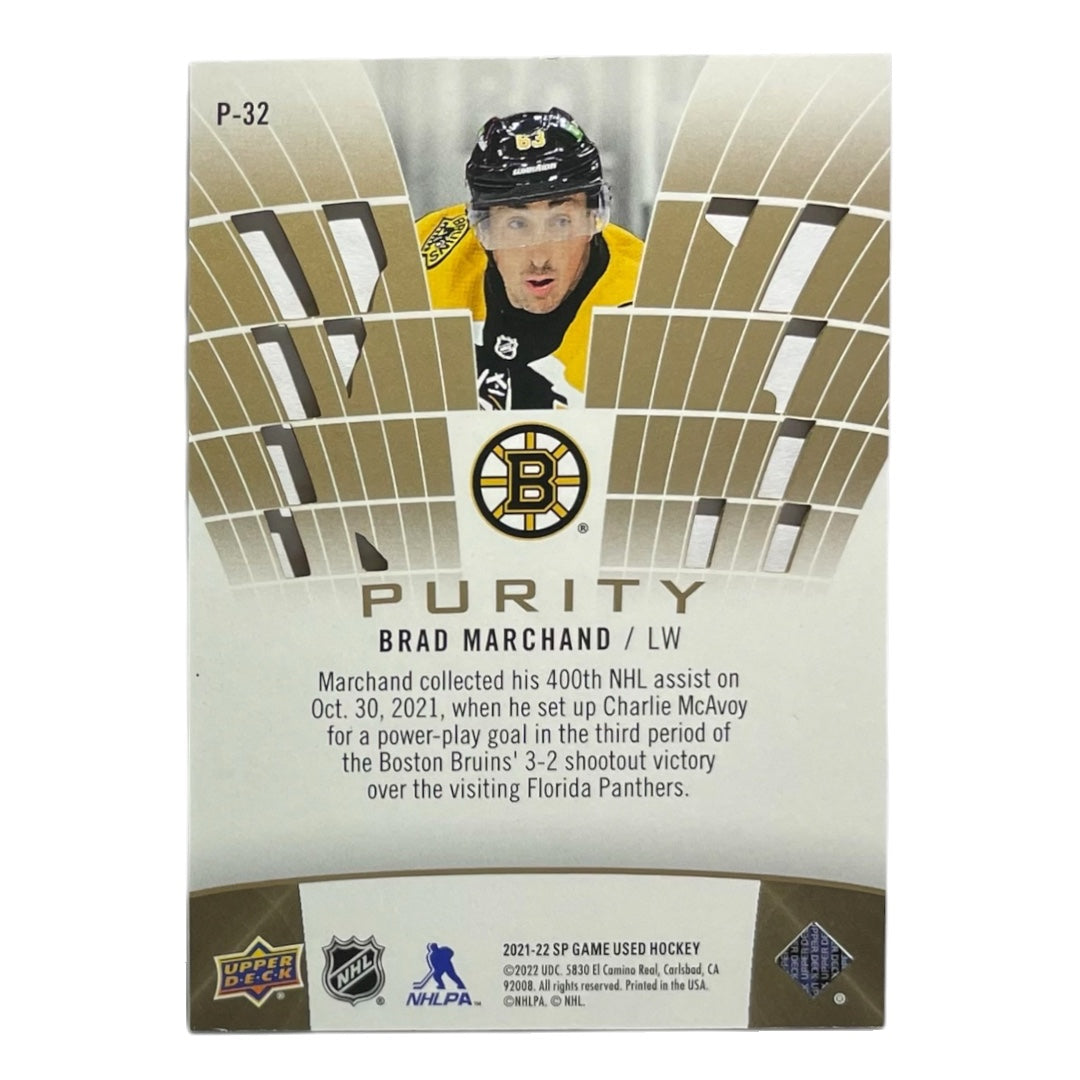 UPPER DECK NHLカード SP GAME USED BRAD MARCHAND BRUINS /150 #P-32 中古 IT2