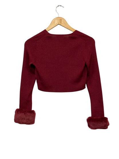 TOCCA トッカ エコファー付き ボレロ カーディガン 488445 サイズXS 中古 D4