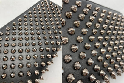 クリスチャンルブタン Christian louboutin パネトーネ スパイク ラウンドファスナー長財布 1175099 中古 D4