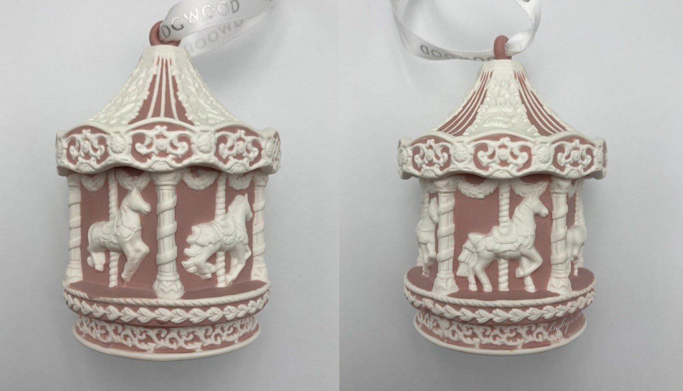 WEDGWOOD ウエッジウッド 2015 クリスマスオーナメント メリーゴーラウンド 中古 D4