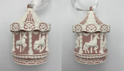 WEDGWOOD ウエッジウッド 2015 クリスマスオーナメント メリーゴーラウンド 中古 D4