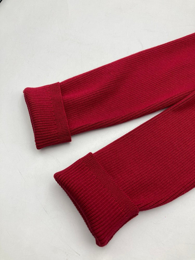 TOCCA トッカ シルク混 カーディガン サイドリボン 401587 サイズXS ボルドー 中古 D4