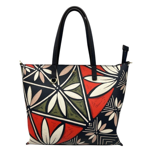 TORY BURCH トリーバーチ トートバッグ 花柄 2WAY ショルダー 鞄 ブランド レディース 総柄 中古 W４