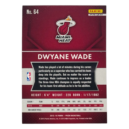 PANINI NBAカード PRIZM DWYANE WADE MIAMI HEAT #64 中古 IT2