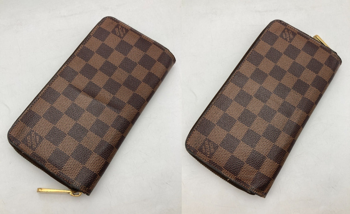 LOUIS VUITTON ルイヴィトン ダミエ エベヌ ジッピーウォレット ラウンドファスナー 長財布 ブラウン N60015 中古 D4