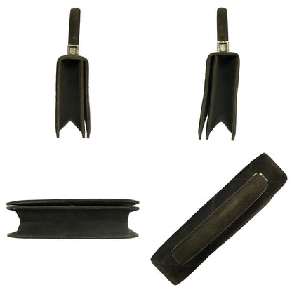 Salvatore Ferragamo フェラガモ ハンドバッグ レディース スウェード 2way ショルダーバッグ ミニサイズ ダークブラウン/グレー DY-219767 中古 T1