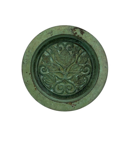 平安蔵六 祇園唐草文 青銅瓦当莨皿 灰皿 中古 D4