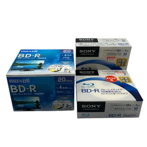 未開封品 SONY ソニー 10BNR1VXPS4 10枚 2セット マクセル maxell BRV25WPE.20S BD-R 録画 Blu-ray ブルーレイ 25GB 中古 W４