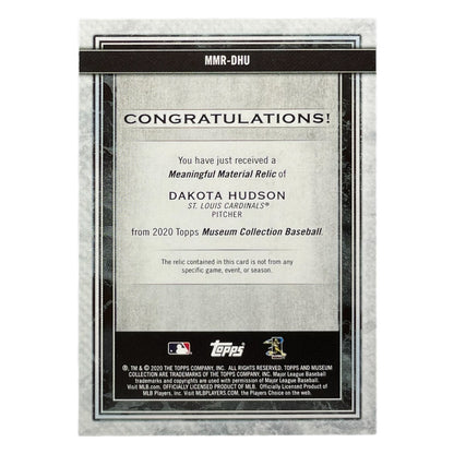 TOPPS MLBカード MUSEUM COLLECTION DAKOTA HUDSON ST. LOUIS CARDINALS /50 #MMR-DHU 中古 IT2