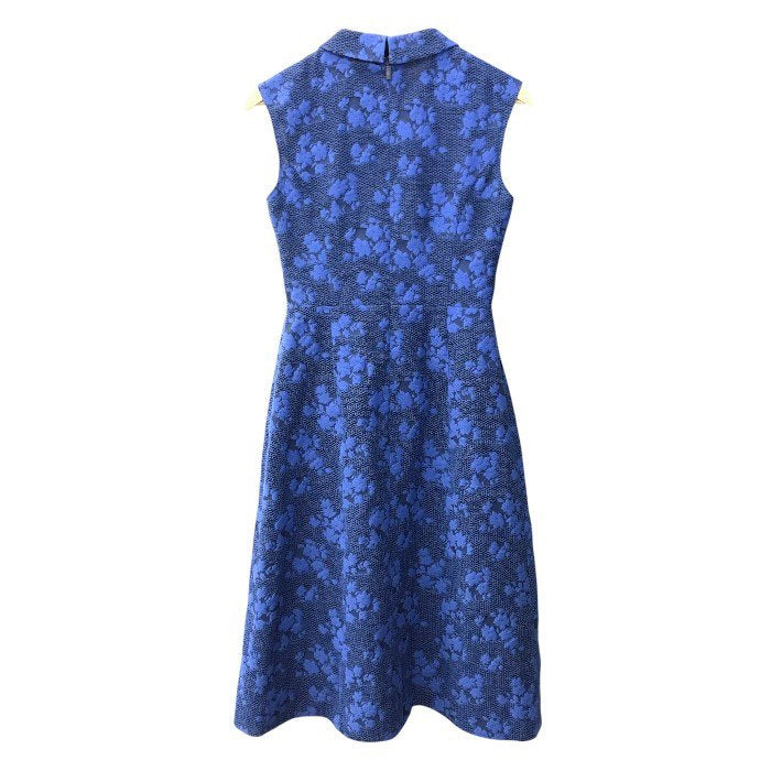 Rene ルネ TISSUE ワンピース レディース ノースリーブ コットン フラワー 花柄 ロング丈 ブルー/ブラック 36サイズ 6226020 中古 T1
