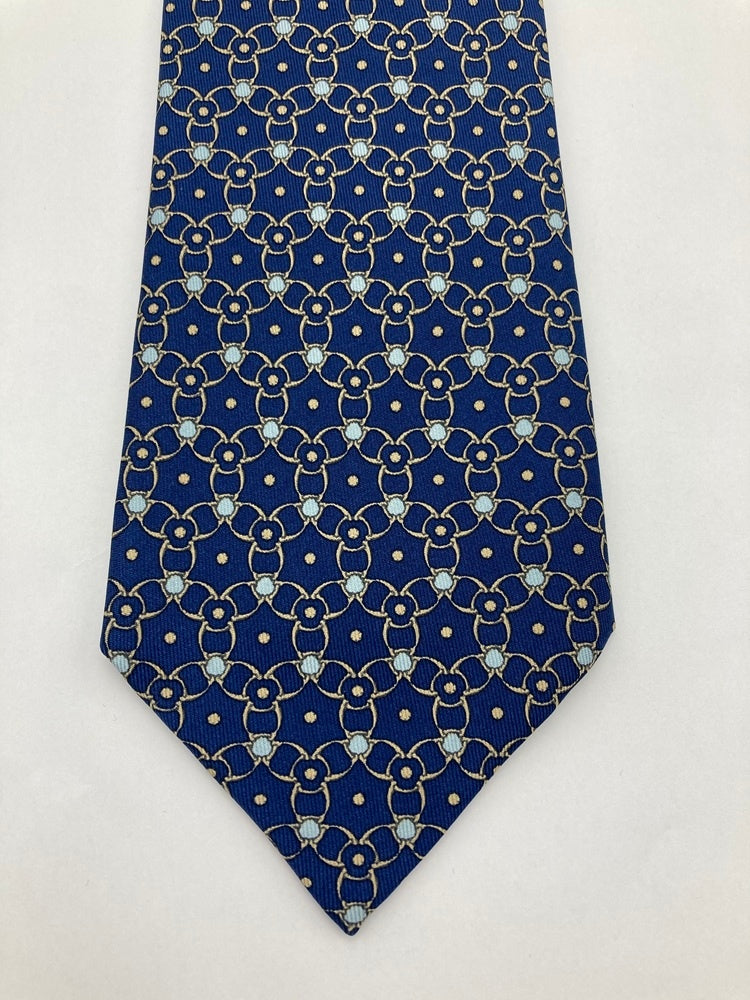 HERMES エルメス サークル模様 ネクタイ シルク100％ 7575 SA 中古 D4