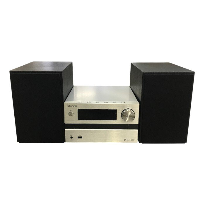 KENWOOD ケンウッド ミニコンポ シルバー/ブラック コンパクトHi-Fiシステム Bluetooth セパレート アルミパネル M-EB50-S 中古 T1