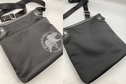 HUNTING WORLD ハンティングワールド ナイロン ショルダーバッグ ブラック 中古 D4