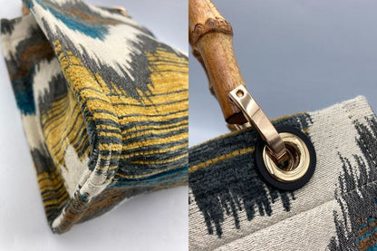 HASHIBAMI ハシバミ ジャガード バンブートート ミニ 中古 D4