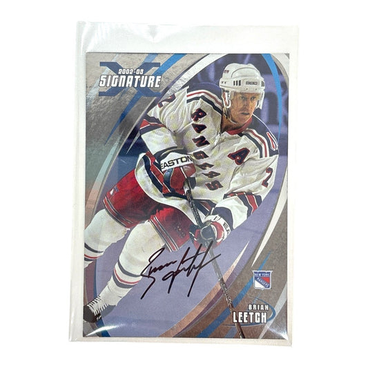 In The Game NHLカード 2002-03 SIGNATURE BE A PLAYER BRIAN LEETCH NEW YORK RANGERS #177 中古 IT1