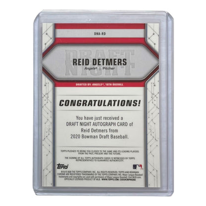 TOPPS MLBカード BOWMAN CHROME REID DETMERS ANGELS /29 #DNA-RD 中古 IT2