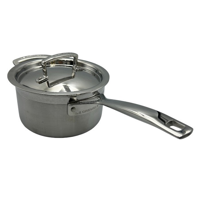 LE CREUSET ル・クルーゼ 1.9L16cm 片手鍋 蓋付 キッチンツール ソースパン 調理器具 中古 W４