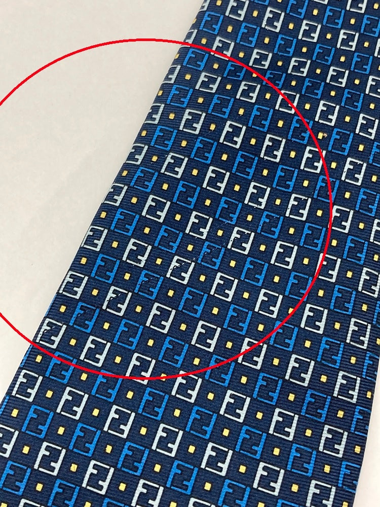 FENDI フェンディ ズッカ柄 ネクタイ シルク100％ 中古 D4
