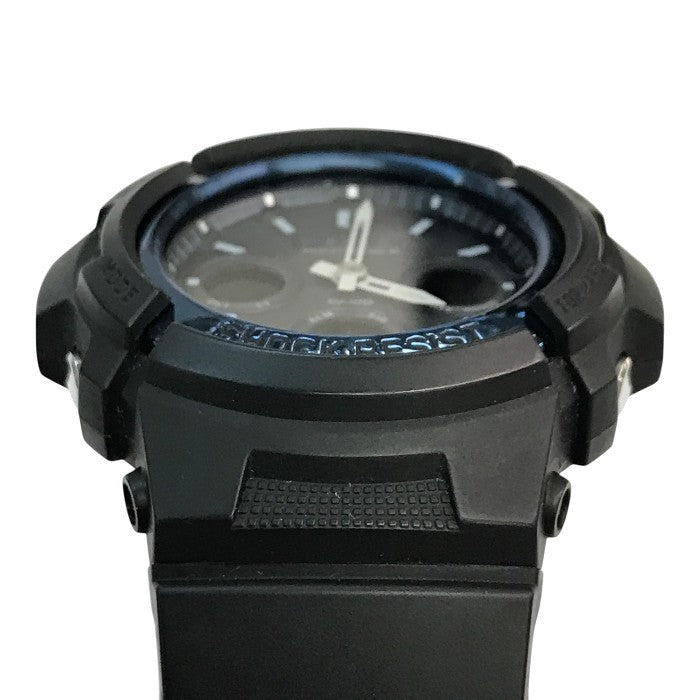 CASIO G-SHOCK 腕時計 メンズ アナログ/デジタル 電波ソーラー マルチバンド6 カジュアル ブラック/ブルー AWG-M100A-1AJF 中古 T1