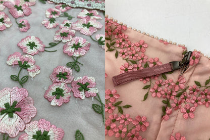 TOCCA LATIFOLIA トッカ ラティフォリア 刺繍 ドレス ワンピース サイズ2 ピンク 中古 D4