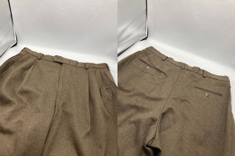 SLATES スレイツ スリータック タックパンツ スラックス サイズW34 L34 中古 D4