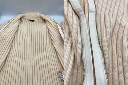 BURBERRY LONDON バーバリー ロンドン ノバチェック リブニット ジップアップ サイズ2 レディース 中古 D4
