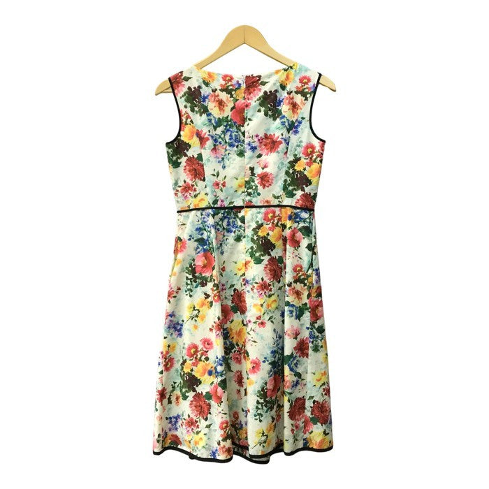 TOCCA トッカ LOVE GARDEN ワンピース レディース ノースリーブ 洗える ウォッシャブル ラブガーデン ドレス ホワイト系マルチカラー 2サイズ OPTOBA0100 中古 T1