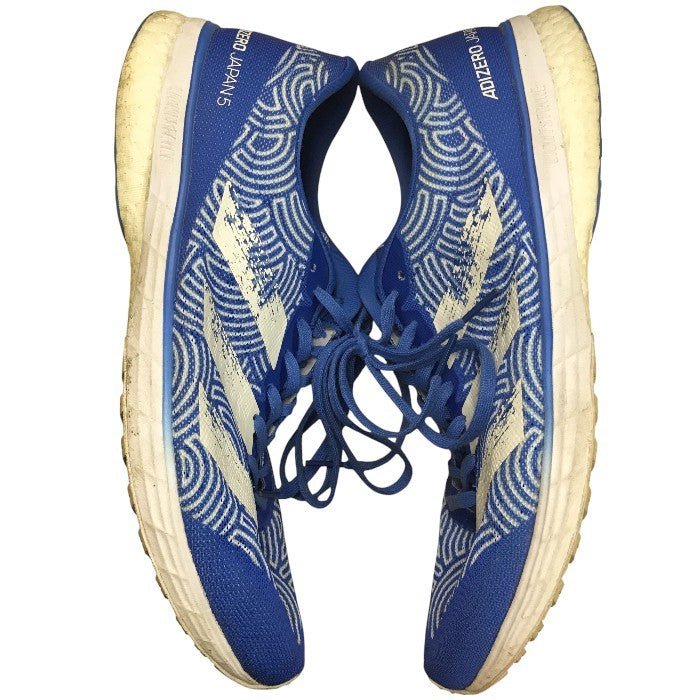 adidas アディダス アディゼロジャパン5 メンズ オールシーズン ランニングシューズ ブルー 30㎝ ART FX0043 中古 N1