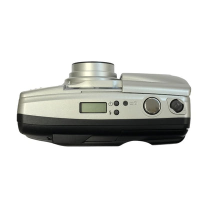 OLYMPUS オリンパス スーパーズーム コンパクトカメラ シルバー フィルム ズームレンズ フラッシュ 105G 中古 T1