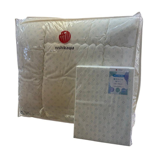 未使用品 西川 nishikawa ジュニア 掛けふとん 掛けふとんカバー セット 布団 子供 インテリア 寝具 かわいい 中古 W1