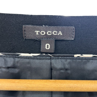 TOCCA トッカ ジャケット レディース リボン ノーカラー ブラック 0サイズ TOIA1800 アウター 春 かわいい フェミニン 中古 W４