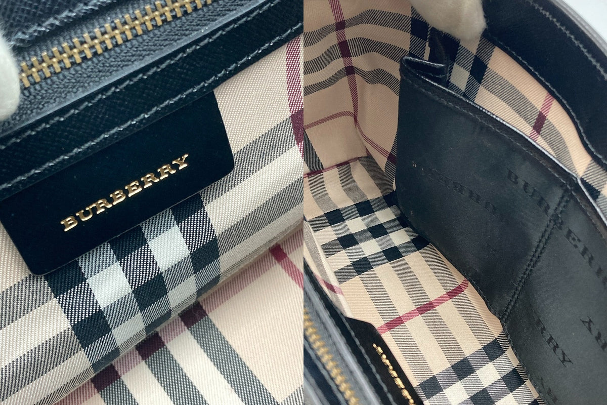BURBERRY バーバリー ワンショルダーバッグ レディース レザー フォーマル ブラック 中古 D4