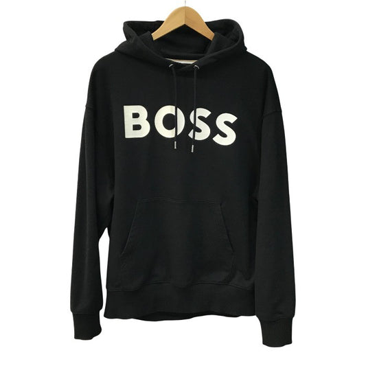 BOSS ヒューゴボス パーカー メンズ 長袖 コットン フーディ ロゴ スウェット 大谷翔平 ブラック Mサイズ 10242373 中古 T1