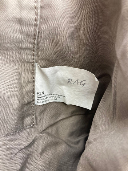 REN レン ピッグスキン 2WAY ボストンバッグ BG-121 ベージュグレイ メンズ 中古 4