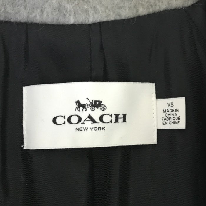 COACH コーチ チェスターコート レディース 冬 モヘヤ グレー XSサイズ 10792 アウター ウール ブランド 中古 W1