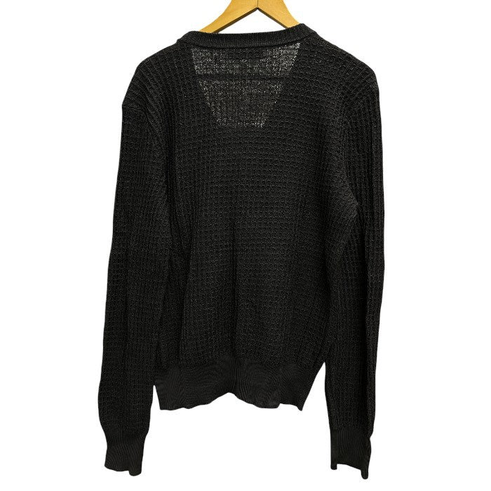 DOLCE & GABBANA カーディガン メンズ 春秋 薄手 コットン ワッフル ニット 無地 シンプル グレー 54サイズ アパレル おしゃれ トップス 中古 W1