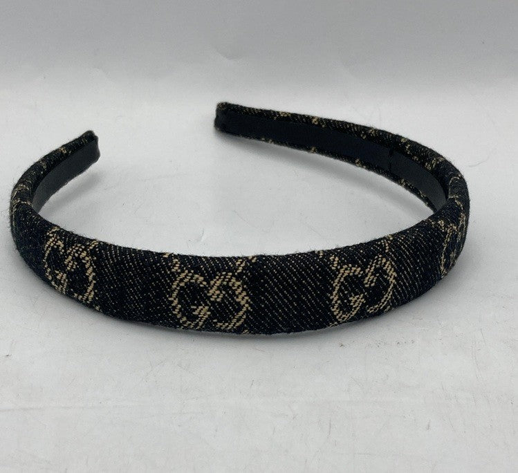 GUCCI グッチ GGキャンバス デニム カチューシャ 652835 レディース 中古 D4