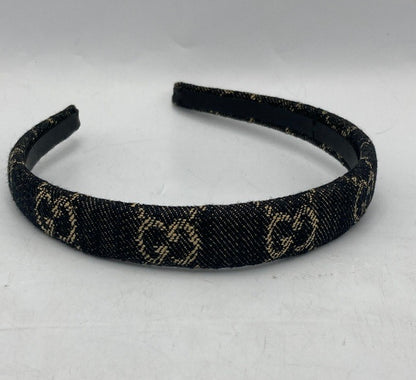 GUCCI グッチ GGキャンバス デニム カチューシャ 652835 レディース 中古 D4